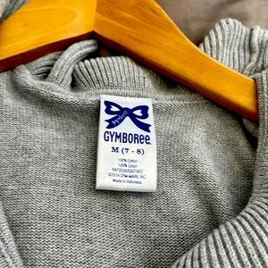 Grey Gymboree girls size 7 belted cardigan